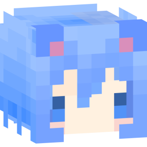 Лазурная аниме-кошечка - Голова