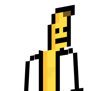 Веселый желтый банан - Сбоку