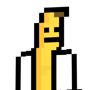 Веселый желтый банан - Спереди