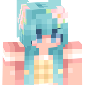 Мятная нимфа в цветах - Спереди