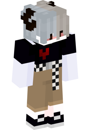 Аниме-мечтатель с двухцветными волосами