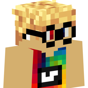 Радужный геймер в очках - Сбоку