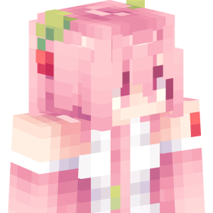 Цветочная нимфа с вишнями - Сбоку