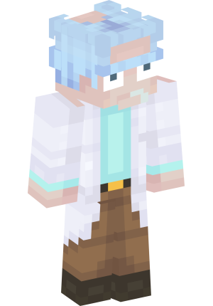 Безумный ученый с голубой прической