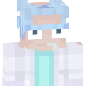 Безумный ученый с голубой прической - Спереди