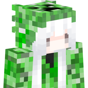 Крипер-девочка с белыми волосами - Сбоку