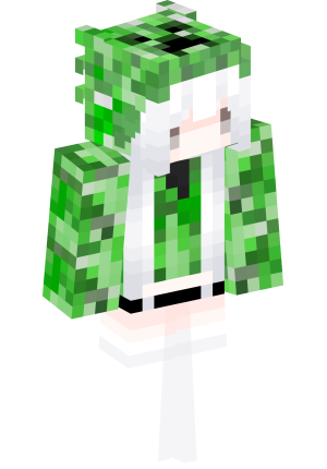 Крипер-девочка с белыми волосами