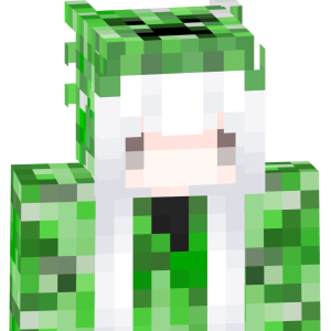 Крипер-девочка с белыми волосами - Спереди