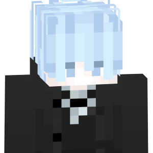 Аниме парень с голубыми волосами - Спереди