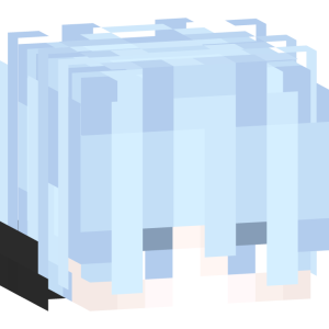 Аниме парень с голубыми волосами - Голова