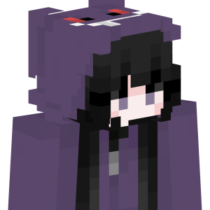 Фиолетовый зверёк в капюшоне - Сбоку