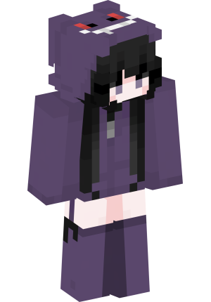 Фиолетовый зверёк в капюшоне