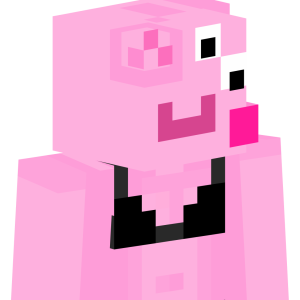 Розовая свинка в топе - Сбоку