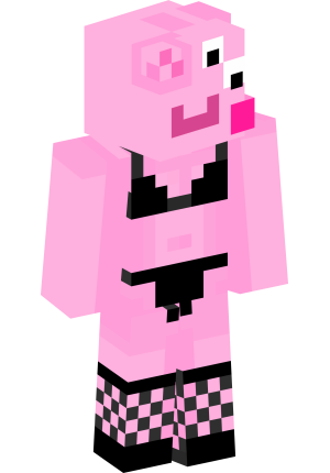 Розовая свинка в топе