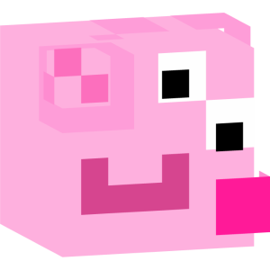 Розовая свинка в топе - Голова