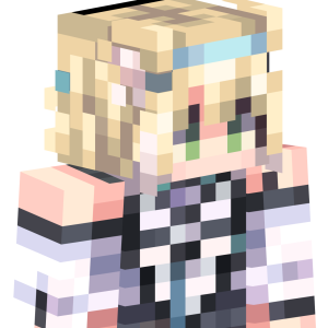 Светловолосая аниме-воительница - Сбоку