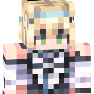 Светловолосая аниме-воительница - Спереди