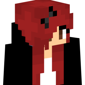 Милая девушка с красными волосами - Сбоку