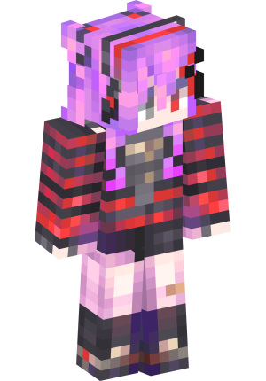 Аниме-девушка с фиолетовыми волосами