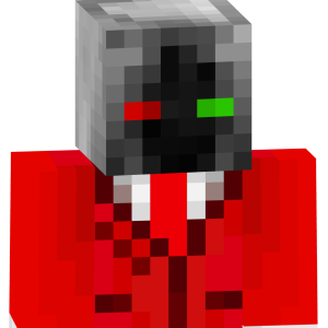 Красный демон в костюме - Спереди