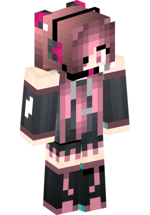 Розовая геймерша с наушниками