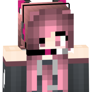 Розовая геймерша с наушниками - Спереди