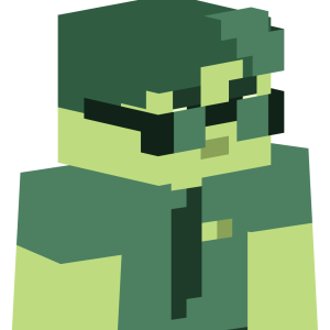 Зеленый офисный клерк - Сбоку