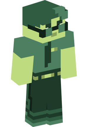 Зеленый офисный клерк