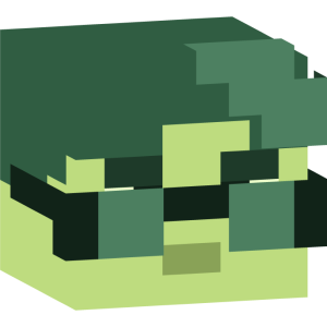 Зеленый офисный клерк - Голова