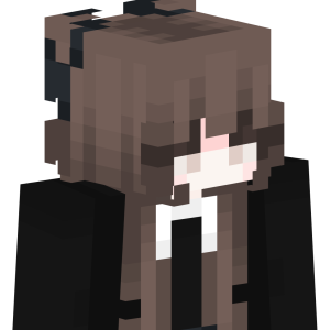 Милая шатенка с бантами - Сбоку