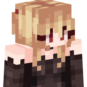 Милая аниме-девушка в черном - Сбоку