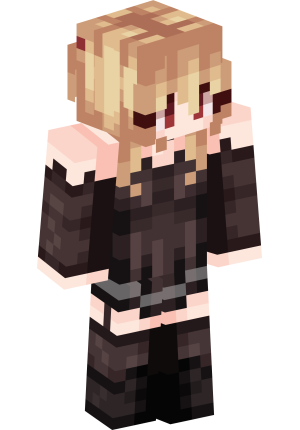 Милая аниме-девушка в черном