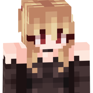 Милая аниме-девушка в черном - Спереди