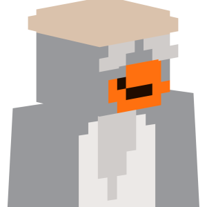 Серый пингвин в берете - Сбоку