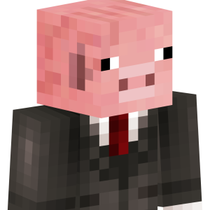 Деловой свин в костюме - Сбоку