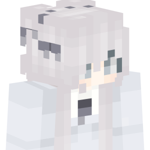 Аниме девушка с белыми волосами - Сбоку