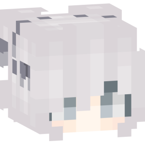 Аниме девушка с белыми волосами - Голова