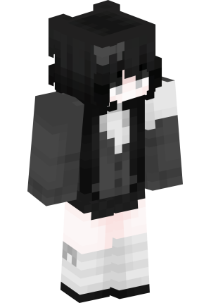 Черно-белая аниме-кокетка