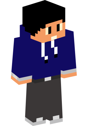 Парень в синей худи