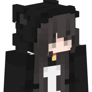 Темная неко-девушка - Сбоку