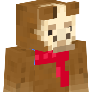 Коричневый мишка в шарфе - Сбоку