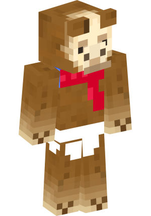 Коричневый мишка в шарфе