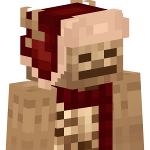 Зимний скелет в ушанке - Сбоку