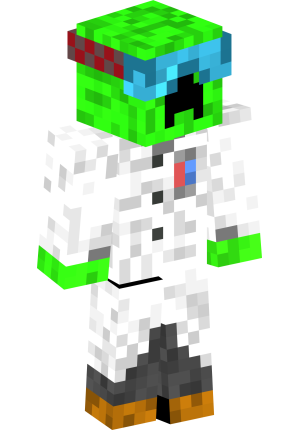 Неоновый крипер-ученый