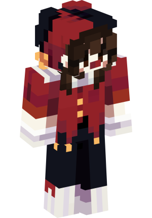 Красно-черная аниме-школьница