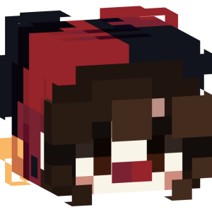 Красно-черная аниме-школьница - Голова