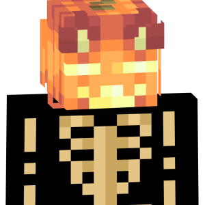 Тыквенный скелет-страж - Спереди