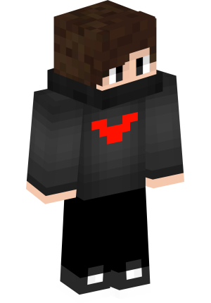 Черный худи с красным акцентом