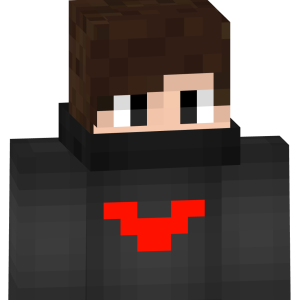 Черный худи с красным акцентом - Спереди