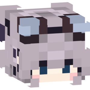 Пепельная аниме-девочка с рожками - Голова